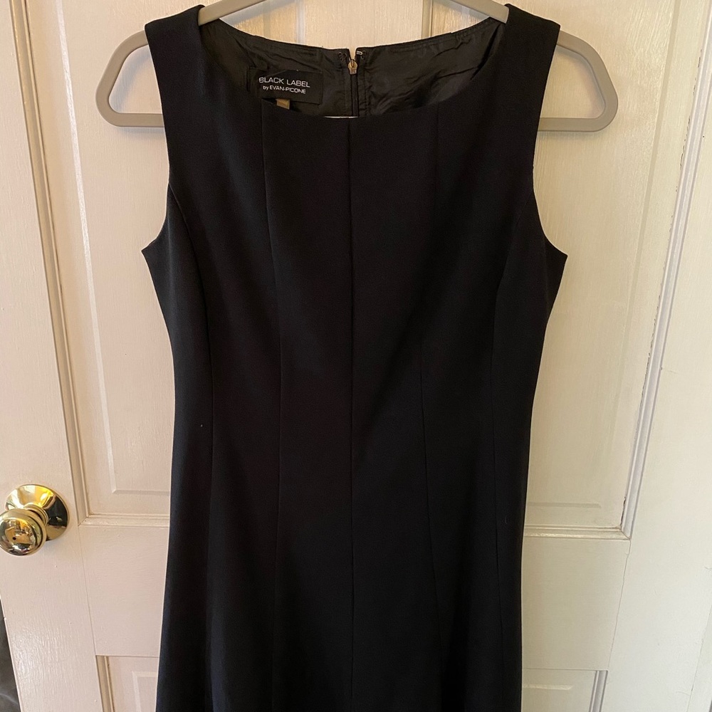 Black Label Even Picone Plain Black Dress